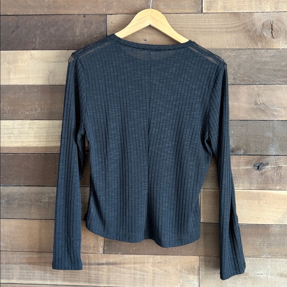 Free People Black Long Sleeve Women's Top - Picture 4 of 5